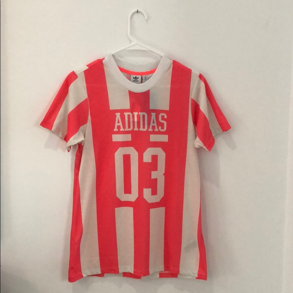 Adidas Pink and White Shirt Jersey